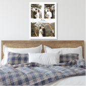 hellgraue Liebe Skript Custom Foto Collage Leinwanddruck (Insitu (Schlafzimmer))
