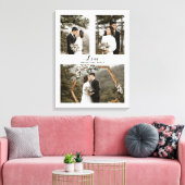 hellgraue Liebe Skript Custom Foto Collage Leinwanddruck (Insitu (Wohnzimmer))