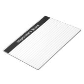 Hellgraue Linde 11 x 8,5 Landschaft Personalisiert Notizblock (angewinkelt)