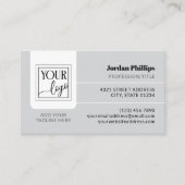 Hellgraue Logo einseitig hinzufügen Visitenkarte (Vorderseite)