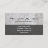 Hellgraue Marmorstruktur in Monogramm Visitenkarte (Rückseite)