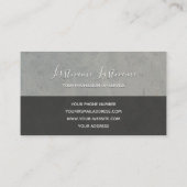 Hellgraue Marmorstruktur in Monogramm Visitenkarte (Rückseite)