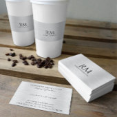 Hellgraue Metallic Textur Visitenkarte