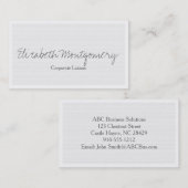 Hellgraue, moderne Berufliche Visitenkarte (Vorne/Hinten)