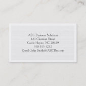 Hellgraue, moderne Berufliche Visitenkarte (Rückseite)