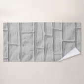 Hellgraue oder weiße Ziegelwände Badehandtuch (Badehandtuch)