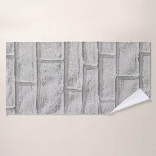 Hellgraue oder weiße Ziegelwände Badehandtuch (Badehandtuch)