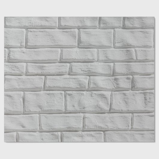 Hellgraue oder weiße Ziegelwände Geschenkpapier (Flach)
