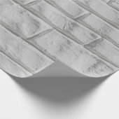 Hellgraue oder weiße Ziegelwände Geschenkpapier (Ecke)