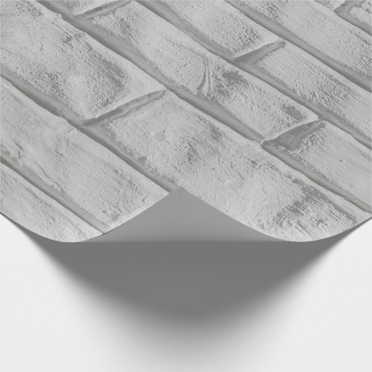 Hellgraue oder weiße Ziegelwände Geschenkpapier (Ecke)