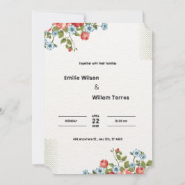 Hellgraue Orange und dunkelgelbe Wasserfarbe Fl Einladung