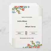 Hellgraue Orange und dunkelgelbe Wasserfarbe Fl Einladung (Vorne/Hinten)