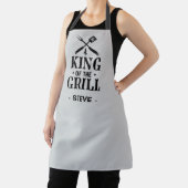Hellgraue personalisierte König des Grills Schürze (InSitu)
