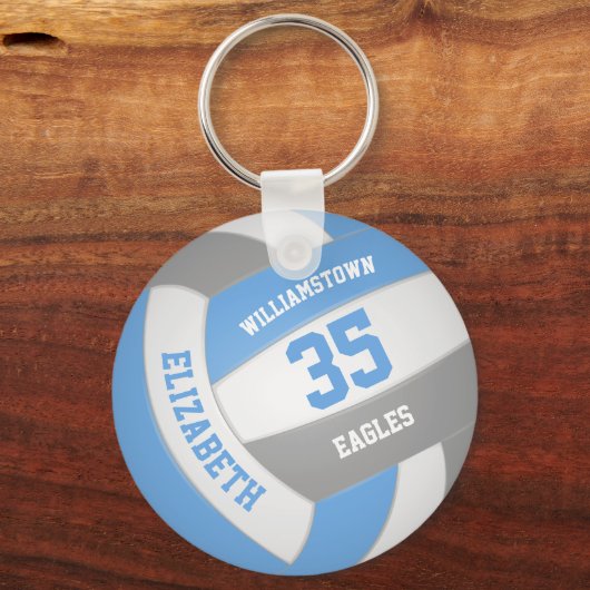 hellgraue personalisierte Mannschaftsbezeichnung V Schlüsselanhänger (Vorderseite)