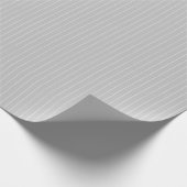 Hellgraue Pinstreifen Geschenkpapier (Ecke)