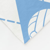 hellgraue Raute w Volleyballs Fleecedecke (Ecke)