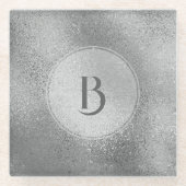 Hellgraue, rieszierende Textur Glasuntersetzer (Vorderseite)