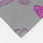 Hellgraue rosa Schmetterlings-Blumen-Fliesblanke Fleecedecke (Ecke)