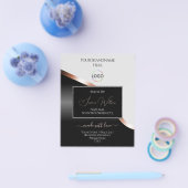 Hellgraue schwarze Rose Gold-Dekoration mit Logo Flyer (Einzeln)