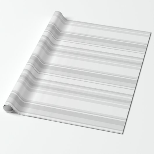 Hellgraue Streifen Geschenkpapier (Ungerollt)