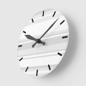 Hellgraue Streifen Runde Wanduhr (Winkel)