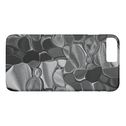 Hellgraue und dunkelgerundete Formen Case-Mate iPhone Hülle (Rückseite (Horizontal))