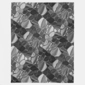 Hellgraue und dunkelgerundete Formen Fleecedecke (Vorderseite)