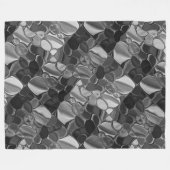 Hellgraue und dunkelgerundete Formen Fleecedecke (Vorderseite (Horizontal))