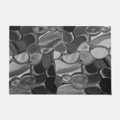 Hellgraue und dunkelgerundete Formen Fußmatte (Vorderseite)
