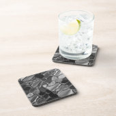 Hellgraue und dunkelgerundete Formen Getränkeuntersetzer (Rechte Seite)