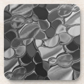 Hellgraue und dunkelgerundete Formen Getränkeuntersetzer (Vorderseite)
