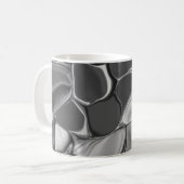Hellgraue und dunkelgerundete Formen Kaffeetasse (Vorderseite Links)