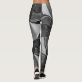 Hellgraue und dunkelgerundete Formen Leggings (Rückseite)