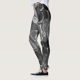 Hellgraue und dunkelgerundete Formen Leggings