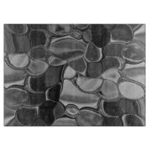 Hellgraue und dunkelgerundete Formen Schneidebrett (Vorderseite)