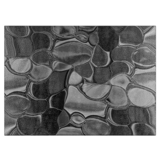 Hellgraue und dunkelgerundete Formen Schneidebrett (Vorderseite)