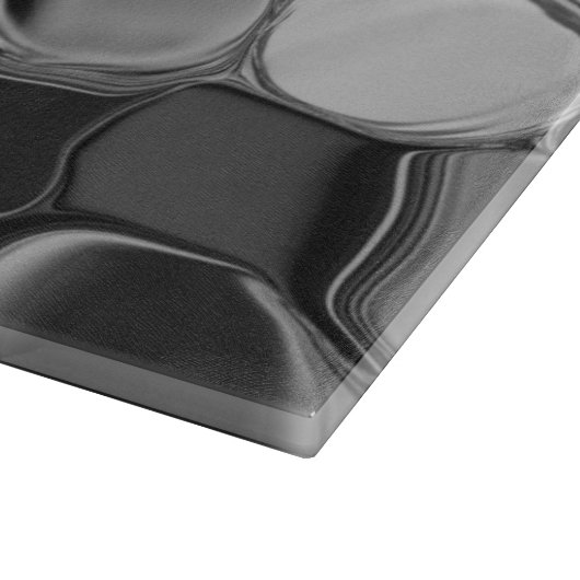 Hellgraue und dunkelgerundete Formen Schneidebrett (Ecke)