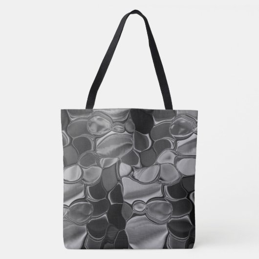 Hellgraue und dunkelgerundete Formen Tasche (Vorderseite)