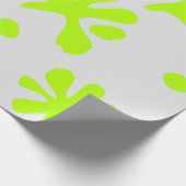 Hellgraue und neongrüne Schleimmuster für Kinder Geschenkpapier (Ecke)