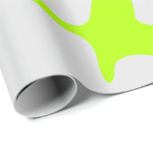 Hellgraue und neongrüne Schleimmuster für Kinder Geschenkpapier (Rolleneckpunkt)