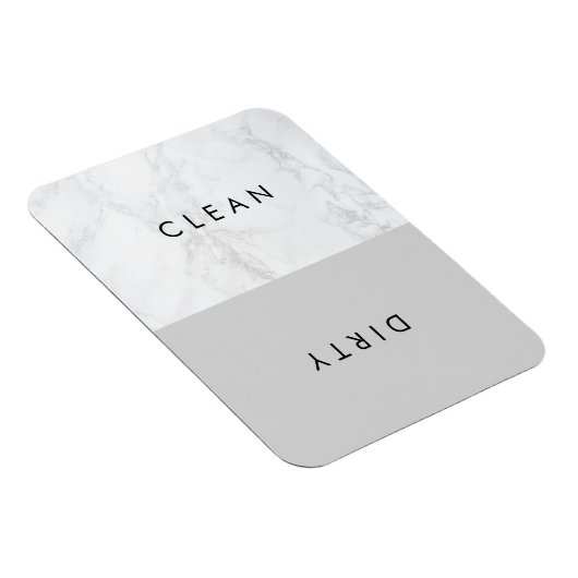 Hellgraue und weiße Marmorplatte Moderne Typografi Magnet (Rechte Seite)