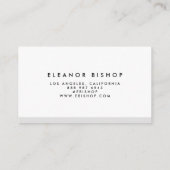 Hellgraue und weiße Pinstrippmuster Moderne Visitenkarte (Rückseite)