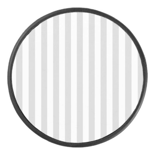 Hellgraue und weiße Streifen Eishockey Puck (Vorderseite)