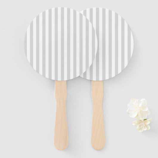 Hellgraue und weiße Streifen Fächer (Vorne und Hinten)