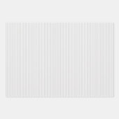 Hellgraue und weiße Streifen Geschenkpapier Set (Vorderseite 3)