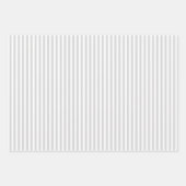 Hellgraue und weiße Streifen Geschenkpapier Set (Vorderseite)