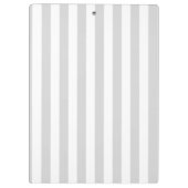 Hellgraue und weiße Streifen Klemmbrett (Rückseite)
