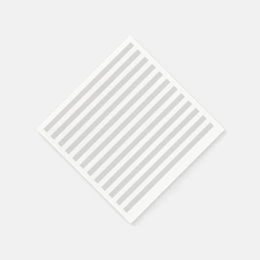 Hellgraue und weiße Streifen Serviette (Ecke)