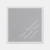 Hellgraue Vollfarbennapkins Serviette (Vorderseite)