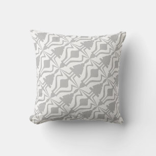 Hellgraue weiße diagonale Schallwelle kleine Flies Kissen